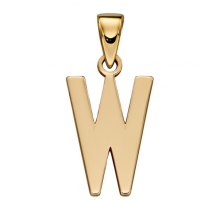 Gold Letter 'W' Pendant 